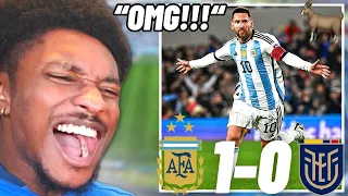MESSI ANOTHER FREE KICK GOAL WTF! 🐐| Argentina 1-0 Ecuador Reaction!