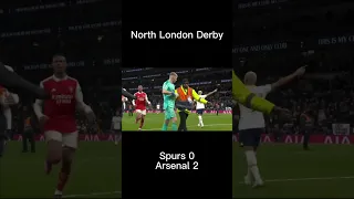 Spurs fan kicks Ramsdale in the Arsenal v Tottenham North London Derby Football Match