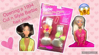 Opening a 1994 Cut n Style Barbie hair pack