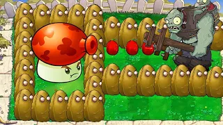 99 Fume Shroom Tall Nut vs 999 Gargantuar - Plants vs Zombies