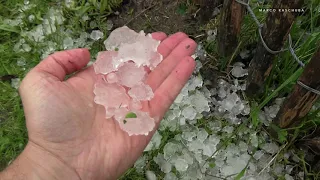 Superzelle mit heftigem Hagelunwetter im Allgäu - 25.07.2021