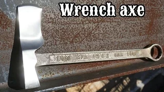 Making A Tomahawk From A Wrench - Zombie Apocalypse Survival Axe
