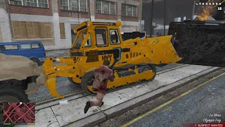 GTA 5 - Gang Warehouse Assault + Bulldozer Rampage + Six Star Escape