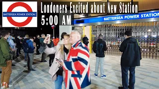 Londoners Excited about New Underground Battersea Power Station to Open | London Underground [4K]