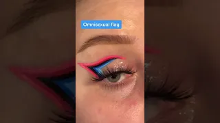 LGBTQ+ FLAGS AS MAKEUP LOOKS #makeup #graphicliner #shorts