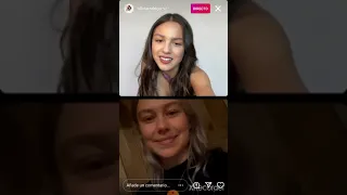 Olivia Rodrigo talking with Phoebe Bridgers live instagram