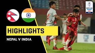 Nepal vs India SAFF U20 HD Match Highlights  |All goals & match reports