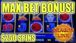 FINALLY! - I HIT A BONUS ON MAX BET $250/SPIN DRAGON LINK!