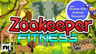 Zookeeper Fitness | Guess the Animal Sound | Family Full Body Workout