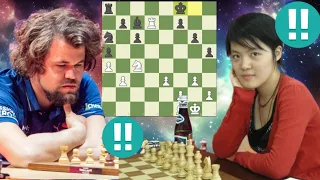 2854 Elo chess game | Magnus Carlsen vs Hou Yifan  2