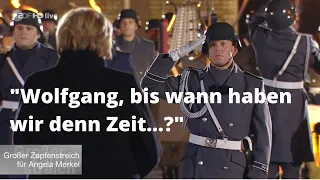 "Wolfgang, bis wann haben wir denn Zeit...?" - Großer Zapfenstreich Merkel (ZDF, 02.12.2021) #Fail