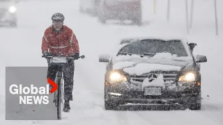 Winter storm hits Ontario: Snow and rain causes messy GTA driving conditions