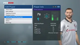 PEDRO REBOCHO  face pes 2019 Beşiktaş