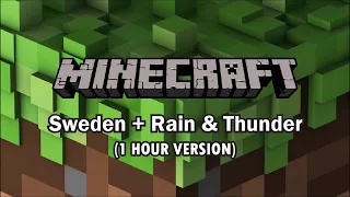 Minecraft - Sweden + Rain & Thunder (1 HOUR)