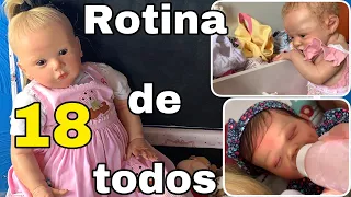 ROTINA DE TODOS OS 18 BEBÊS REBORN | PRIMEIRO DIA DE FÉRIAS | PARTE 1 | GABI REBORN