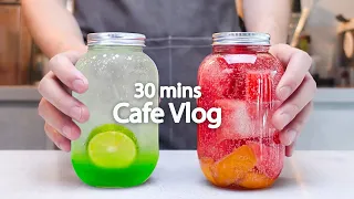 🌤️맛있는 여름 음료/카페브이로그30분모아보기🌈30mins Cafe Vlog/카페브이로그/Cafe Vlog/ASMR/Tasty Coffee#174