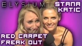 Maude Garrett geeks out talking about meeting Nathan Fillion to Stana Katic (Castle)