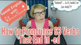 How to pronounce verbs that end in -ed - English pronunciation lesson