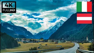 🇦🇹 Austria → 🇮🇹 Italy: Driving Through a Winter Landscape Paradise & Frozen Lakes! #travel #europe