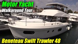 2022 Beneteau Swift Trawler 48 - Modern Yacht Walk Through!