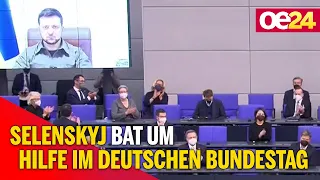 Selenskyj bat um Hilfe im deutschen Bundestag