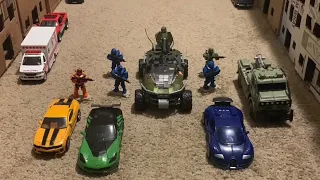 07 final battle but with the age of extinction autobots (transformers stop motion)