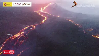 29/11/21 Vuelo 7:30 h, repaso estado general Erupción La Palma IGME