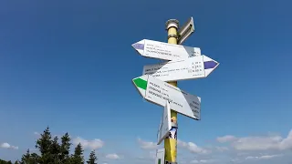 Pilsko, blue border trail from the Glinne Pass