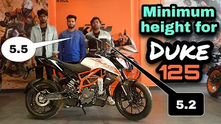 Minimum Height Required For KTM DUKE 125 Bs6 |  KTM Duke seat height | Must Watch Before You Buy