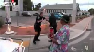 Man handles taser like a boss!