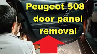 Peugeot 508 door panel removal Как се сваля панела на вратата на Пежо 508