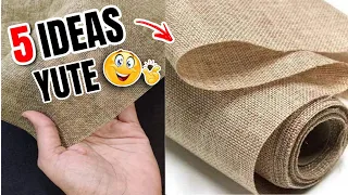 5 IDEAS INCREÍBLES utilizando TELA de YUTE y TELA de SACO