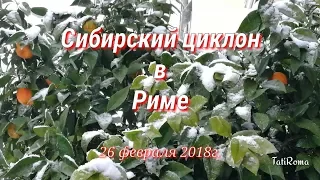 Сибирский циклон в Риме 26 февраля 2018. Neve a Roma