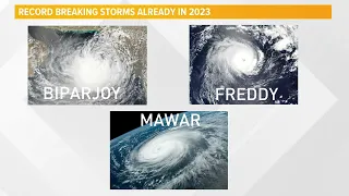 Several Record Breaking Storms Thus Far in 2023 including Typhoon Mawar