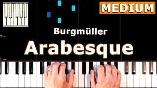 Arabesque - Burgmüller - Piano Tutorial Easy