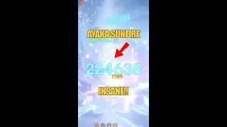 INSANE!! AYAKA SKILL 224K DMG SUNFIRE TEAM COMP #Shorts