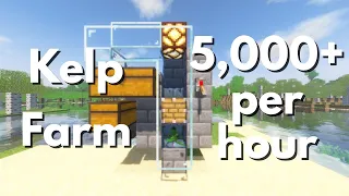 Easy Kelp Farm Minecraft 1.20.6 - 5,000 per Hour!