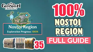 How to: Nostoi Region 100% FULL Exploration ⭐ Fontaine ALL CHESTS【 Genshin Impact 】