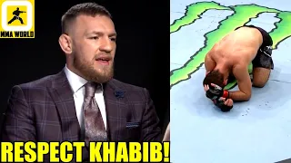 Conor McGregor Reacts to Khabib choking out Justin Gaethje and then announcing his retirement,Dana