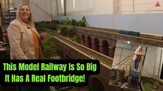 Massive 00 Scale Model Railway With A Real Footbridge