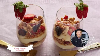 How to make honey parfait with Cooking Guru Chef Ian Kittichai.