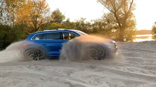 Testing different AWD modes in sand / Перевірка різних режимів повного приводу в піску. Skoda Kodiaq