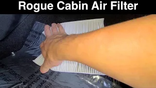 2020 nissan rogue cabin air filter replacement / location