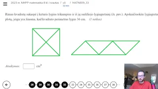 Standartizuoti Matematikos 8 klasė 33-39 užduotys