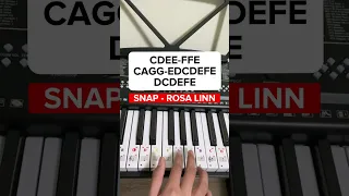 SNAP - Rosa Linn (Piano Tutorial) #easypianotutorial #pianobeginner #snap #piano