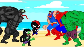 Rescue HULK Baby, SPIDER Baby From VENOM : Who Is The King Of Super Heroes?