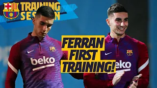 FERRAN TORRES MEETS HIS NEW BARÇA TEAM MATES IN TRAINING 🔴🔵