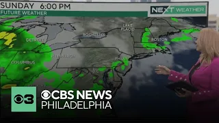 Warm, humid with a chance of a shower Thursday night in Philadelphia region