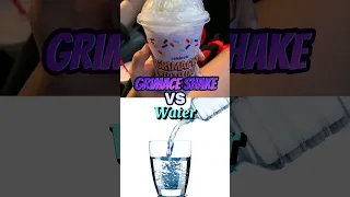 Grimace Shake vs Water #mcdonalds #grimaceshake #water