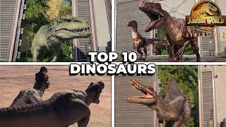 TOP 10 Most Popular Dinosaurs 🦖 Jurassic World Evolution 2 - JWE2